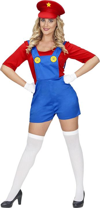 Image du produit Widmann Super Mario plombier avec costume et chapeau femme costume (L)