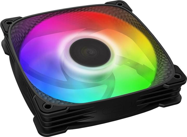 Actual product image Geometric Future Squama 2505B RGB fan - 120 mm, black (120 mm, 1 x)