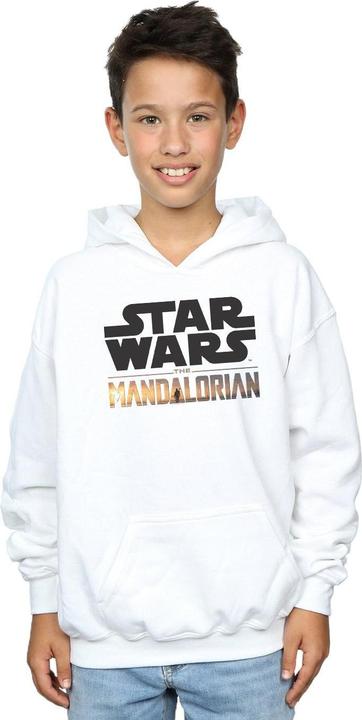 Immagine prodotto Star Wars The Mandalorian Logo Felpa con Cappuccio Ragazzi (152, 158)