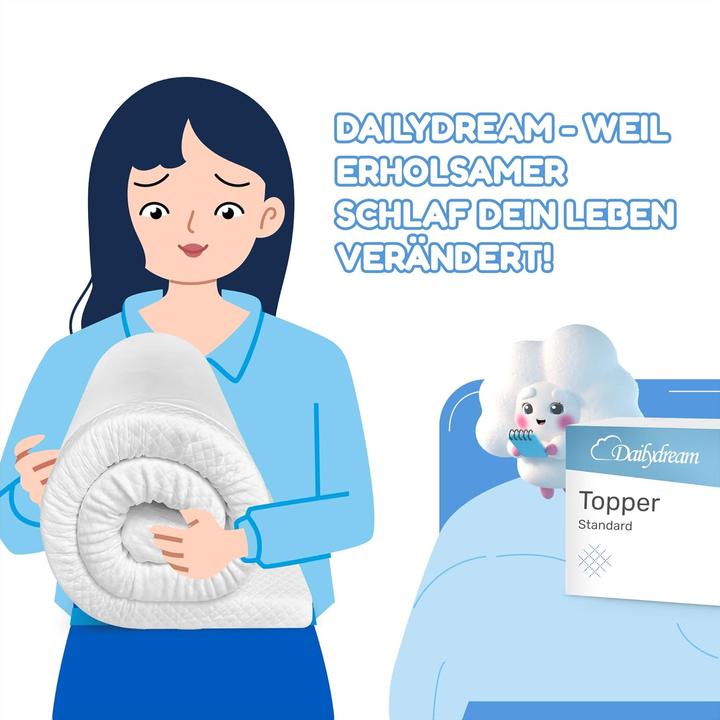 Actual product image Dailydream Viscoelastischer Matratzentopper (135x190cm) (135 x 190 cm)