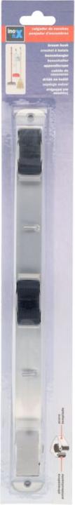 Actual product image Inofix 3-fold broom holder, matt chrome
