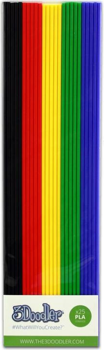Actual product image 3Doodler 25 PLA filaments MIX 1 (PLA, 3 mm, 2 g, Multicoloured)