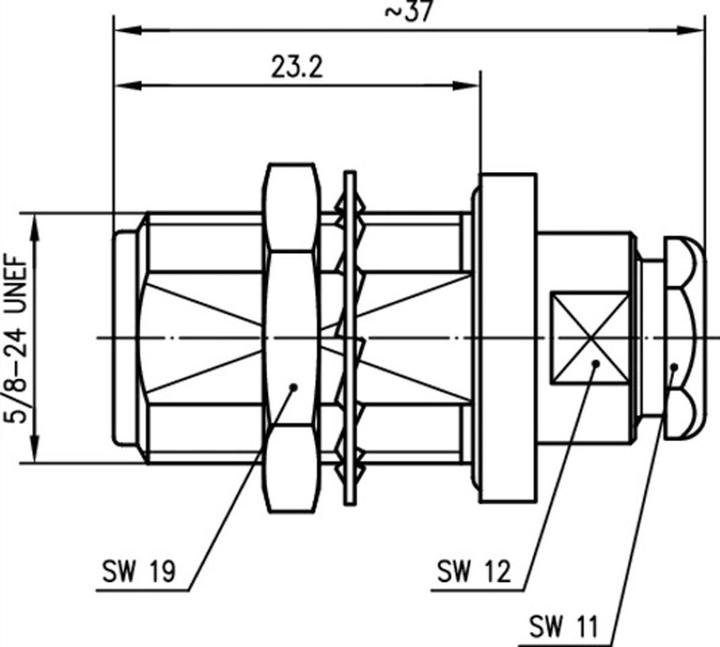 Actual product image Telegärtner N female cable gland G1, G5 compression fitting IP 67, B06, Z10, G01 (RG-58 C/U), G05 (RG-223/U)