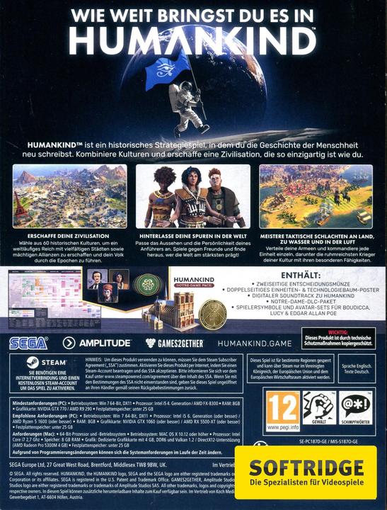 Actual product image Sega Humankind - Day One Edition (PC, DE)