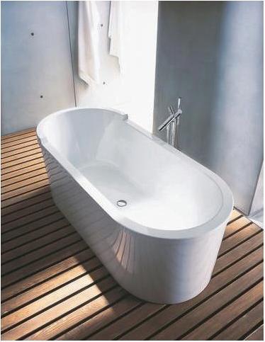 Actual product image Duravit Oval bathtub STARCK 180x80 free-standing 2 back slopes white (170 l, 180 cm, 80 cm)