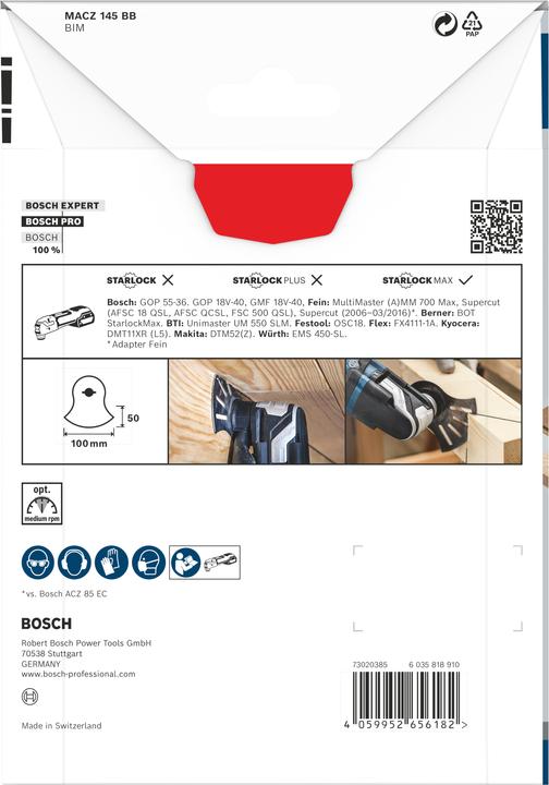 Produktbild Bosch Professional Zubehör PRO MACZ 145 BB Blatt für Multifunktionswerkzeuge, 100 x 50 mm