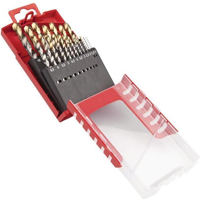 Image du produit Dormer Jeu de forets hélicoïdaux A087 DIN 338 Type N Ø nominal 1-10x0,5 mm HSS 19 pièces Cassette plastique (10.0 mm)