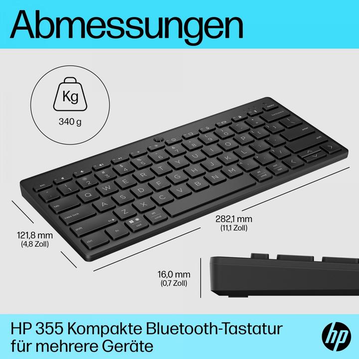 Produktbild HP 355 Compact Multi-Device Bluetooth Keyboard (DE, Kabellos)