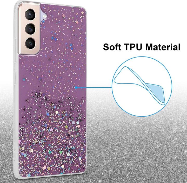 Actual product image Cadorabo TPU cover sparkling glitter (Samsung Galaxy S21+)