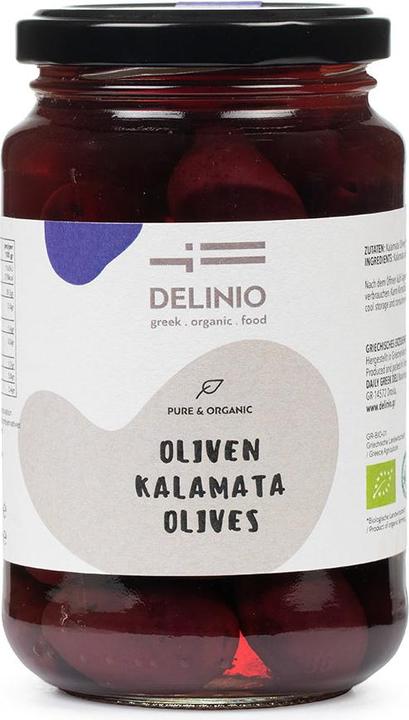 Immagine prodotto Delinio Bio Kalamata Oliven, 370 gr Glas (550 g)
