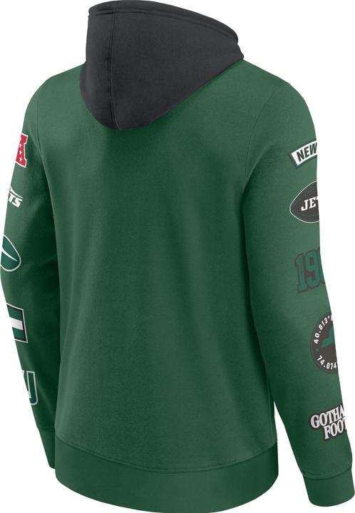 Immagine prodotto Fanatics Felpa con cappuccio con stampa sulle maniche New York Jets NFL - XXL (XXL)