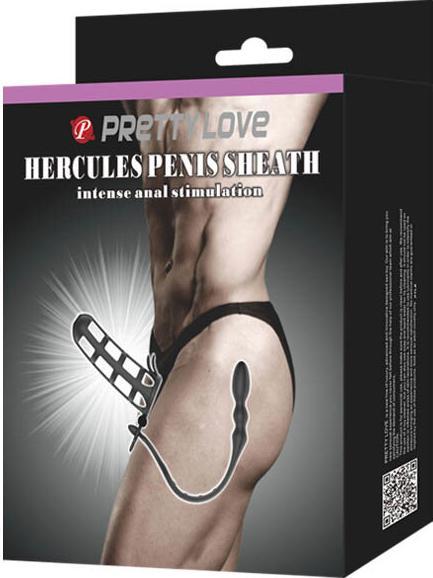 Actual product image Crazy Bull Hercules - Penis Sleeve with Anal Stimulator (3.50 cm)