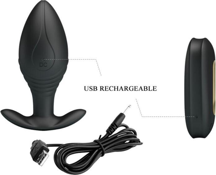 Actual product image Pretty Love Regina Vibrating Butt Plug