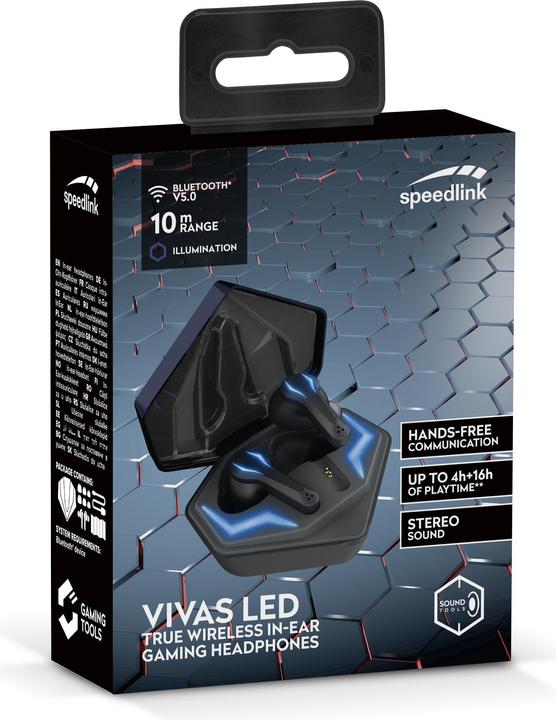 Produktbild Speedlink VIVAS LED Gaming True Wireless In-Ear Headphones black (Kabellos)