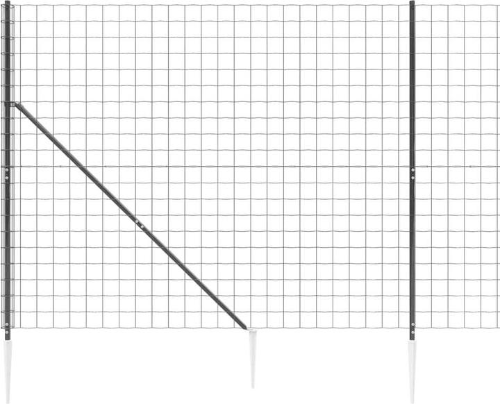 Actual product image VidaXL Maschendrahtzaun mit Bodenhülsen Anthrazit 1,4x10 m