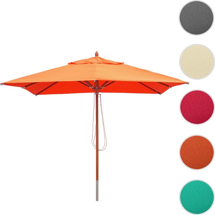 Immagine prodotto Swisshandel24 Ombrellone in legno per gastronomia, ombrellone da giardino, poliestere/legno 14kg, quadrato 3x3m a (3 m)