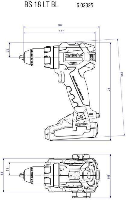 Actual product image Metabo Cordless drill and screwdriver (Rechargeable battery operated)