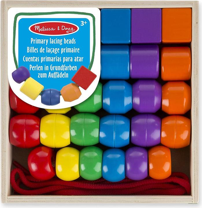Image du produit Melissa & Doug Premières perles de bois à enfiler