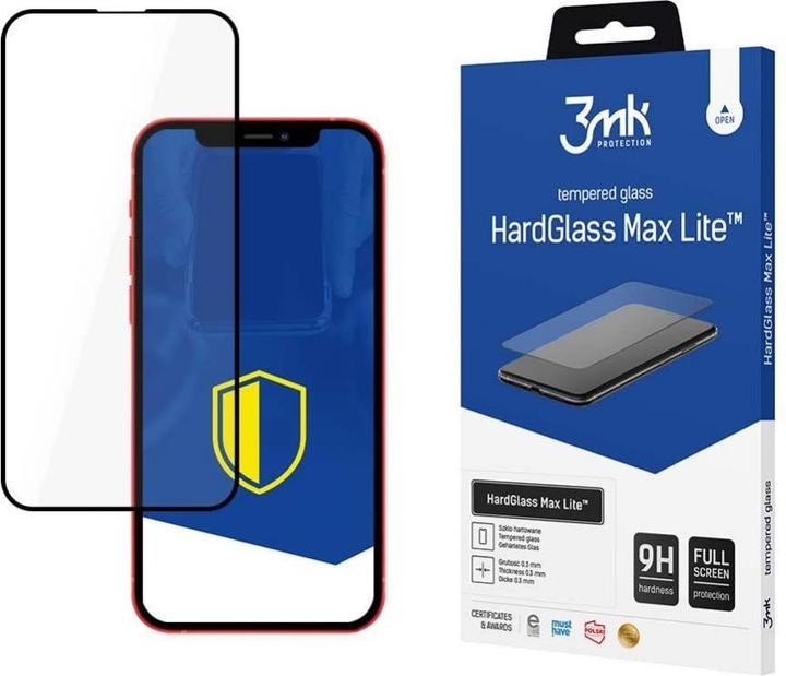 Image du produit 3MK HardGlass Max Lite for iPhone SE 2020 black frame (1 pièce(s), Apple iPhone 7)