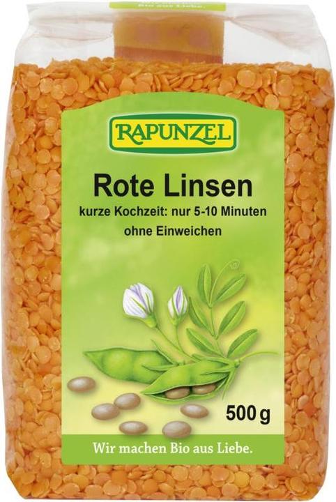 Actual product image Rapunzel Red lentils organic (500 g)