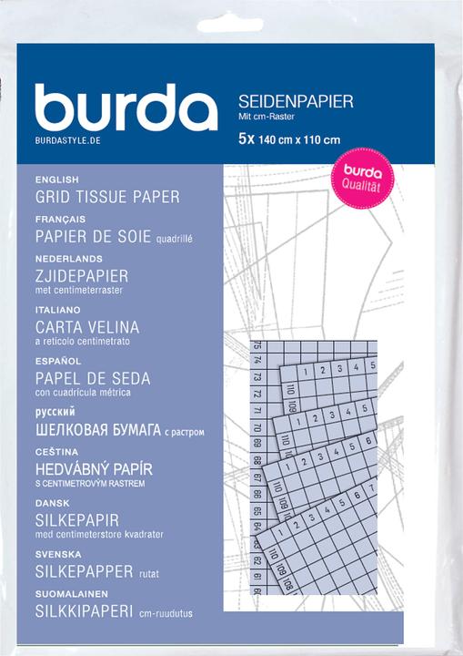 Immagine prodotto Carta velina con griglia a cm, 5x 140 x 110 cm (5 x)
