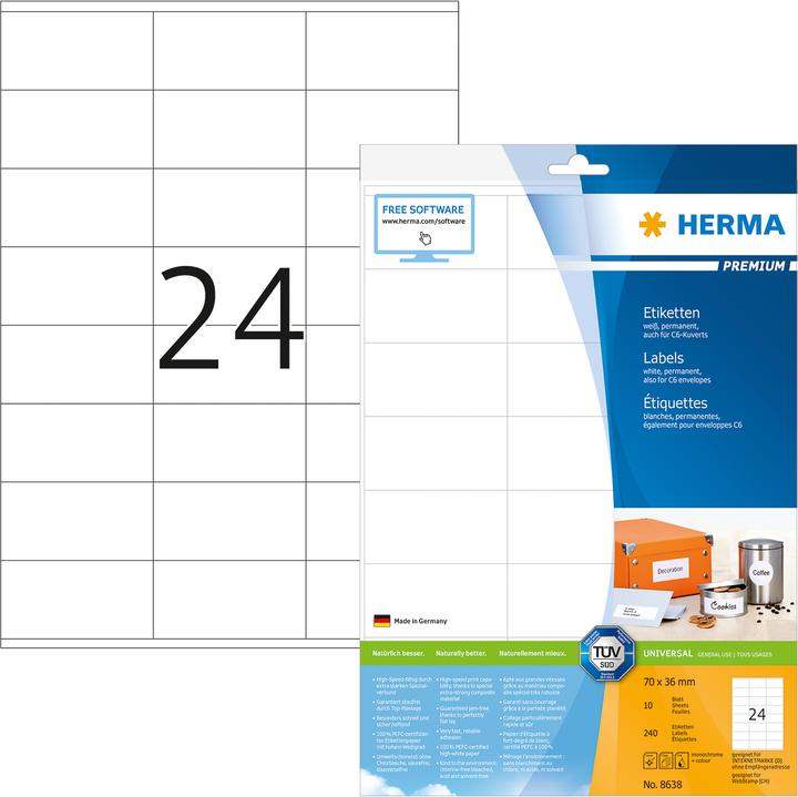 HERMA Adressetiketten A4