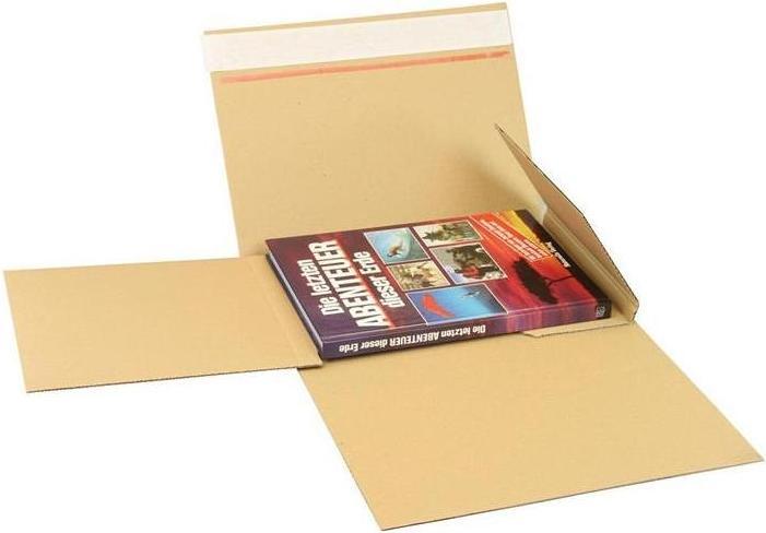 Transpak Buchverpackung Drehfix SK-Verschluss Masse 315x230x10-100mm Qualität 1.20 B A4 braun passend für A4 (50 x)