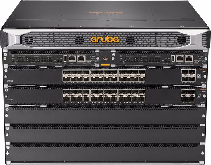 Produktbild HPE E Aruba 6405 Switch, 48 Port SFP+ and 8 Port SFP56, Layer 3, VSX, One Touch Deployment with CX Mob (48 Ports)