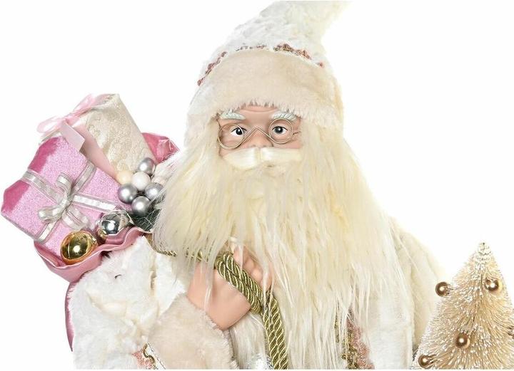 Immagine prodotto DKD Home Decor Deko-Figur Weihnachtsmann Weihnachten Grau Rosa PVC Holz 32 x 20 x 60 cm