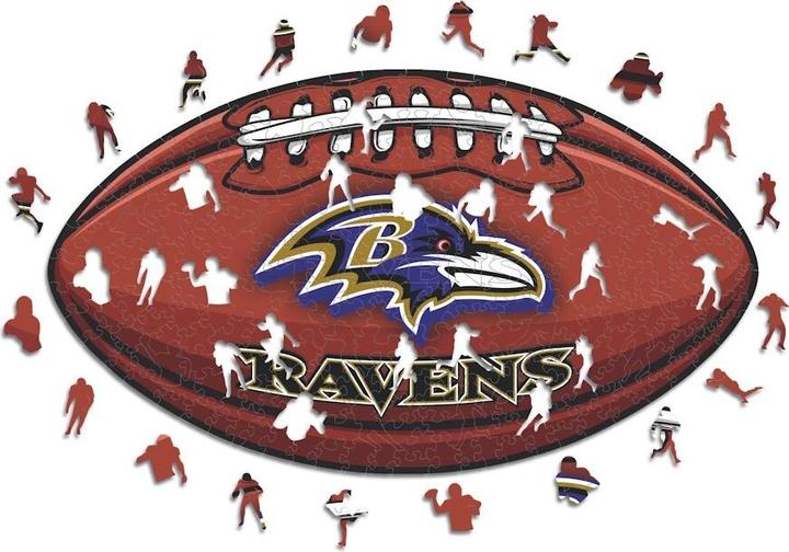 Image du produit Iconic NFL - Baltimore Ravens– Football avec Logo - Puzzle en bois Taille L (500 pièces) (500 pièces)