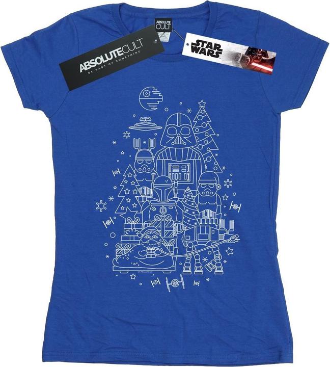 Actual product image Star Wars Womens/Ladies Empire Christmas Cotton T-Shirt (S)