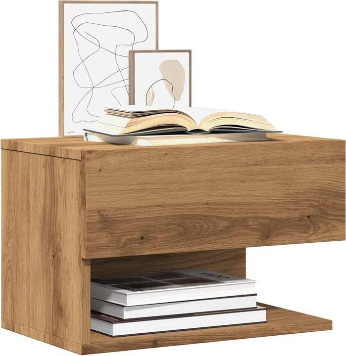 Produktbild VidaXL Nachttisch Wandschrank Nachtschrank Nachtkommode Hängend Artisan-Eiche (46 x 29.5 x 30 cm)
