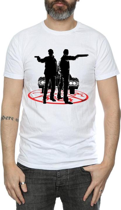 Actual product image Supernatural Mens Sam And Dean Silhouette T-Shirt (XXL)