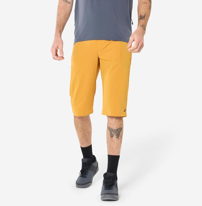 Image du produit Rockrider Short vélo unisexe réspirant, Ochre (XS)