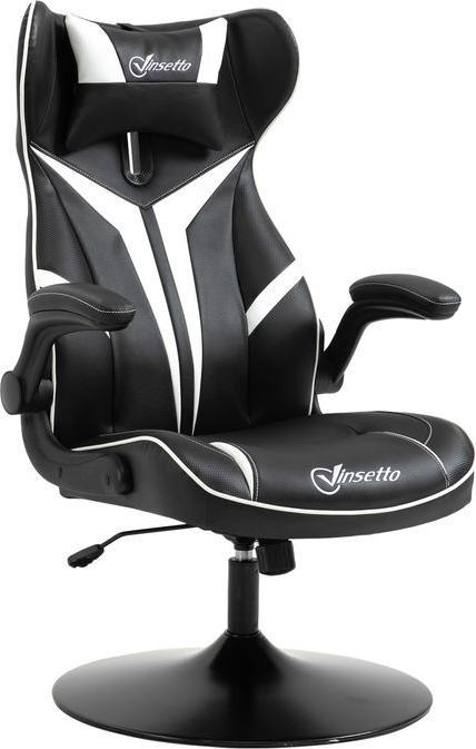 Image du produit Swisshandel24 Chaise gamer ergonomique avec fonction bascule Acier Noir+Blanc