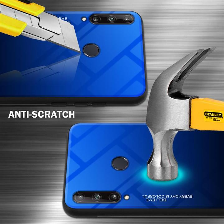 Actual product image Cadorabo TPU 2 colors glass cover (Huawei P40 Lite E)