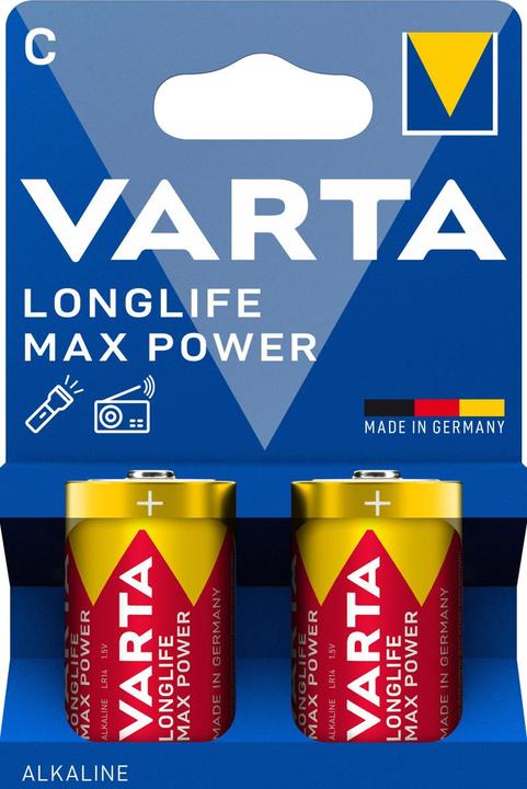 Varta Longlife Max Power C 2er Bli (2 pz., R14, C, 7800 mAh)