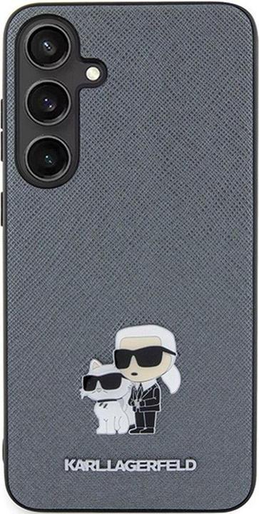 Image du produit Karl Lagerfeld KLHCMPSAKCMPG + S926 hardcase szary/grey Saffiano Karl & Choupette Metal Pin (Samsung Galaxy S24+)