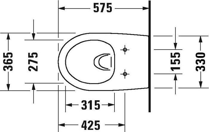 Actual product image Duravit Wall-hung WC set ARCHITEC RIMLESS deep, 365x575mm white