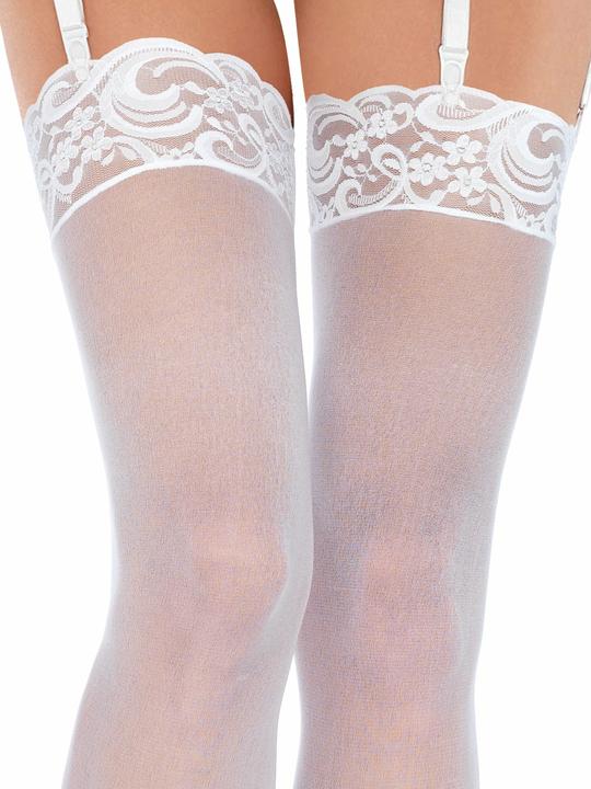 Produktbild Leg Avenue Straps-Strümpfe mit Spitze (One Size)