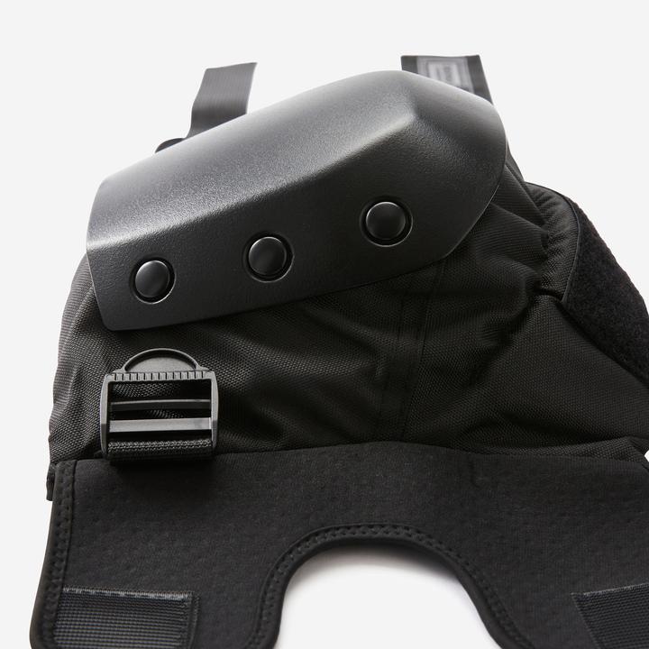 Actual product image Decathlon Adult 3-Piece Skateboarding Protector Set Pad500 Black (L, Knee pad, Wrist protectors, Elbow protectors, Unique specimen)