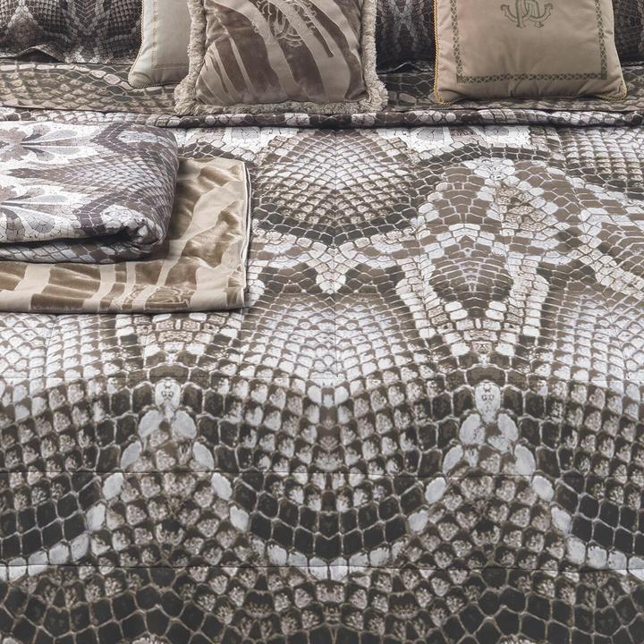 Actual product image Roberto Cavalli Mako satin bed linen Amorgos natural (Bedding set, 155x220 cm + 80x80 cm)