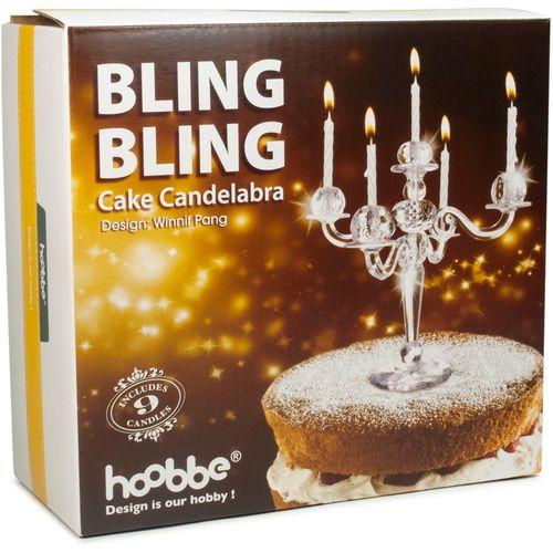 Actual product image Geschenkidee Bling Bling candle holder for cakes incl. candles (14.5 x 17 cm)
