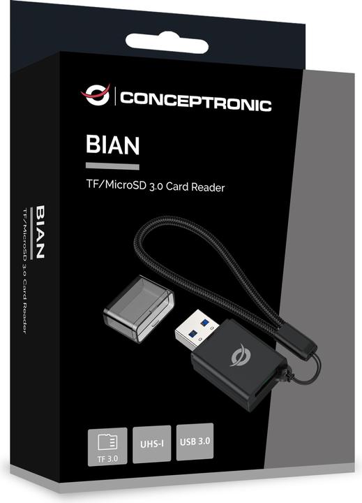 Actual product image Conceptronic Card Reader USB-A -> Micro SD/TF 3.0 black (USB)