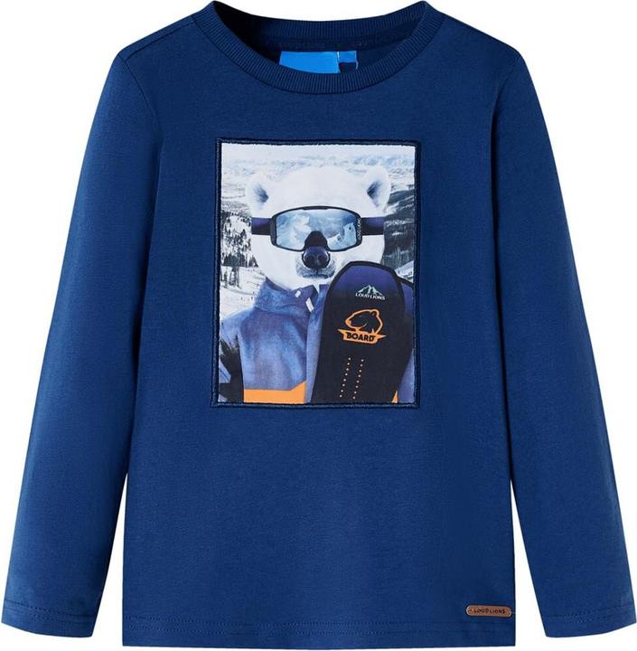 Immagine prodotto VidaXL Camicia da bambino a maniche lunghe blu denim 92,Materiale: 100 (92)