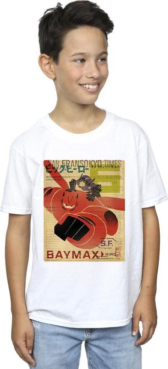 Immagine prodotto Disney Big Hero 6 Baymax Flying Baymax Newspaper Maglietta Ragazzi (104)