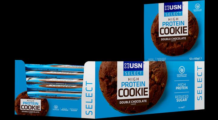 Immagine prodotto USN Seleziona il biscotto proteico (Doppio cioccolato, 12 pz., 720 g)