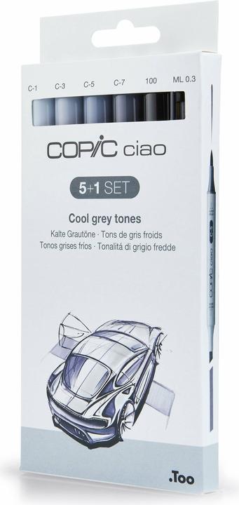 Actual product image Copic Grey tones (Grey, 3 mm, 6 x)