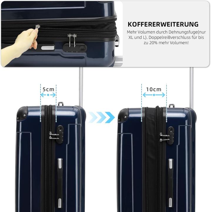Produktbild Beibye Hartschalen-Reisekoffer (110 l, L (90 - 115l))