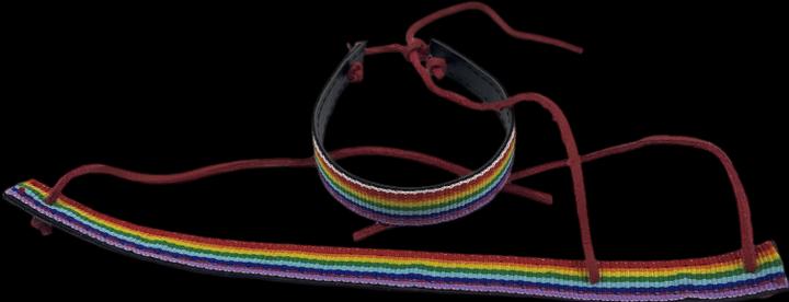 Produktbild Pulsera De Cuero Negro Bandera Lgbt